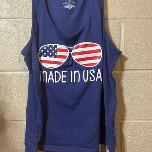 Bobbie brook blue tank top says made in USA size 2x